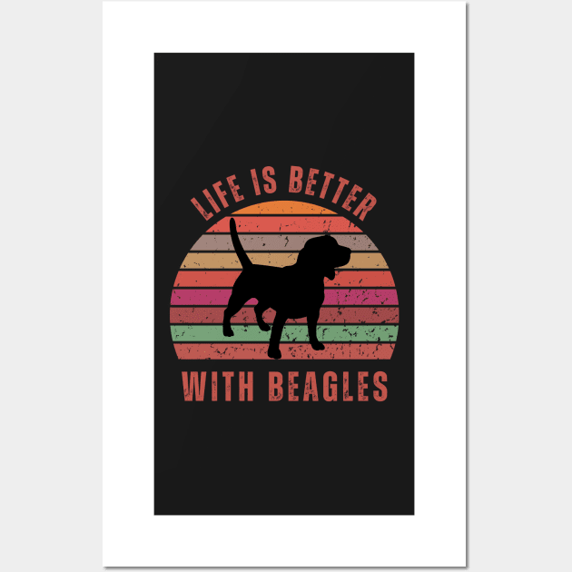 Life Is Better With Beagles Wall Art by chimmychupink